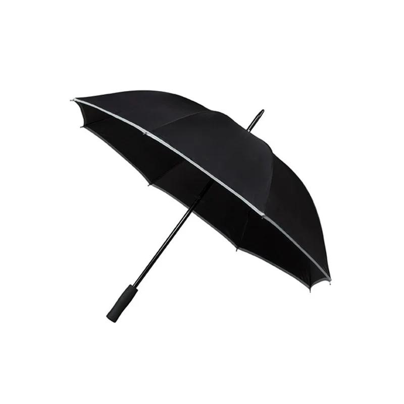 Petit parapluie de golf Falcone à passepoil réfléchissant - noir