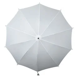 Parapluie droit à bandoulière Falcone ouverture manuelle - blanc