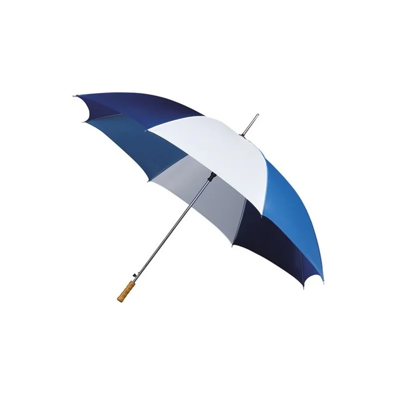 Parapluie de golf droit ouverture automatique - bleus et blanc