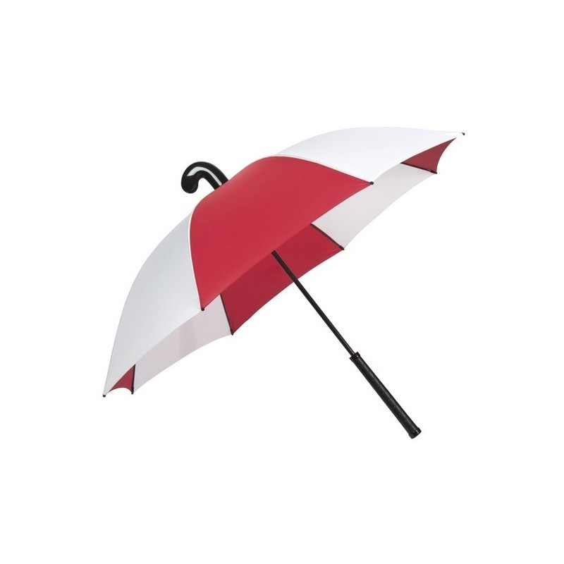 Parapluie de hockey Hockeyplu droit ouverture manuelle - blanc et rouge