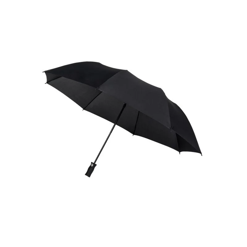 Parapluie homme long droit demi golf uni noir automatique