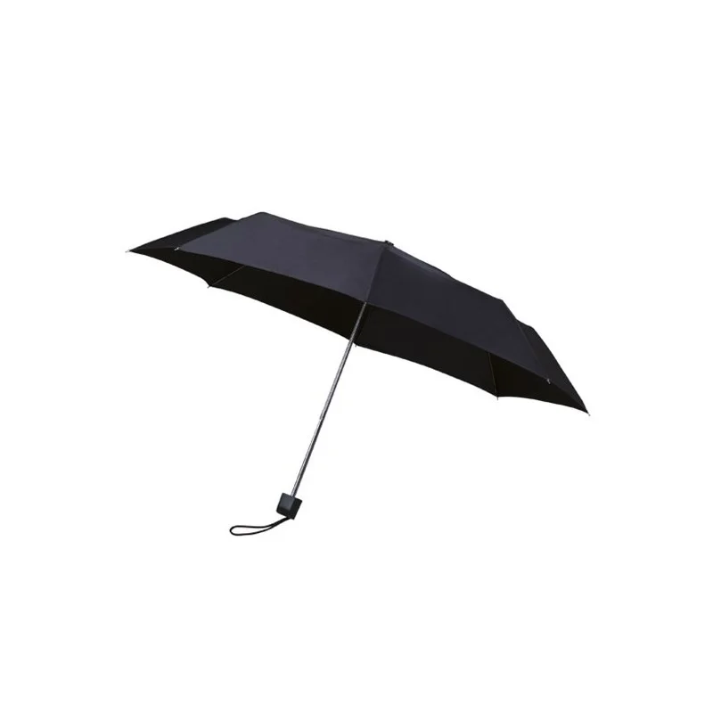 Parapluie pliant Falconetti poignée droite PVC noir ouverture manuelle - noir
