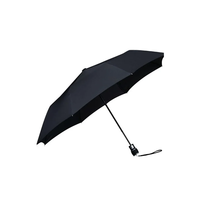 Parapluie pliant miniMAX manche noir droit ouverture automatique - noir