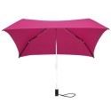 Parapluie pliant carré All Square droit ouverture manuelle - rose