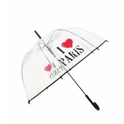 Parapluie transparent - I love Paris