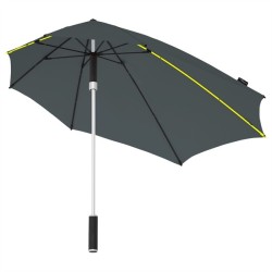 Parapluie tempête aérodynamique gris