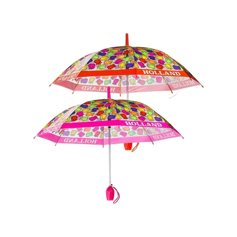 Parapluie transparent enfant tulipe