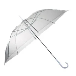 Parapluie blanc transparent
