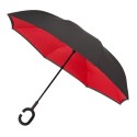 Parapluie inversé rouge et noir
