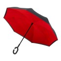 Parapluie inversé rouge et noir