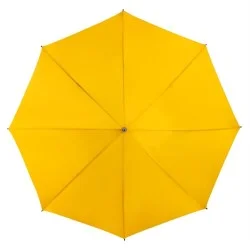 Parapluie de golf jaune - manuel et résistant au vent