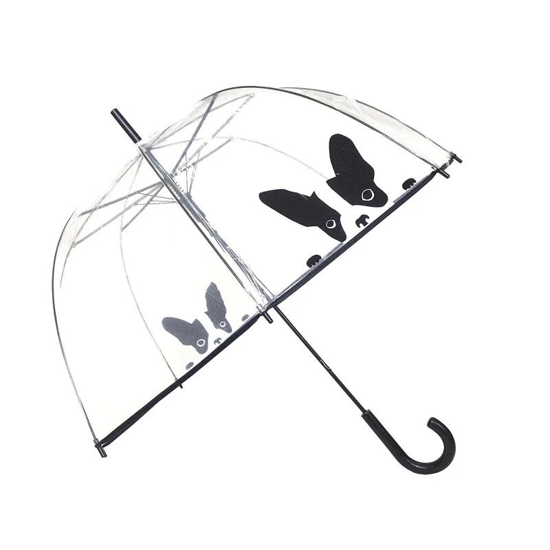 Parapluie transparent motif chien