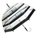 Parapluie transparent à rayures noires