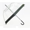 Parapluie transparent Smart Bulle bordure noire