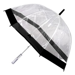 Parapluie cloche dôme transparent modèle noir