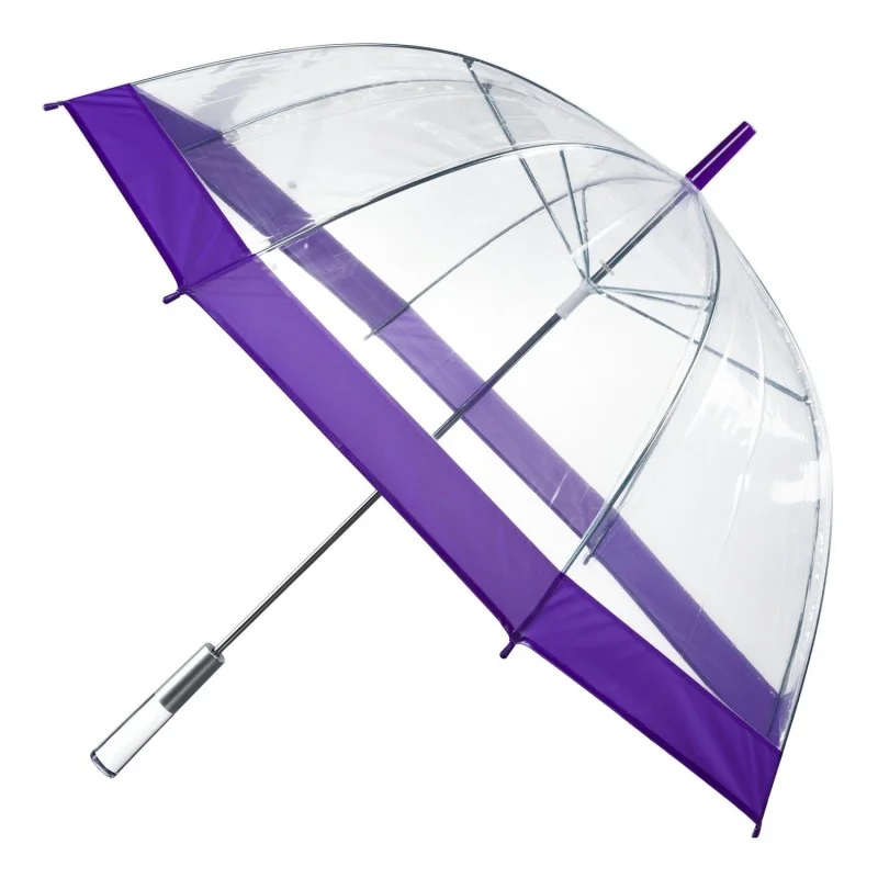 Parapluie cloche dôme transparent modèle violet