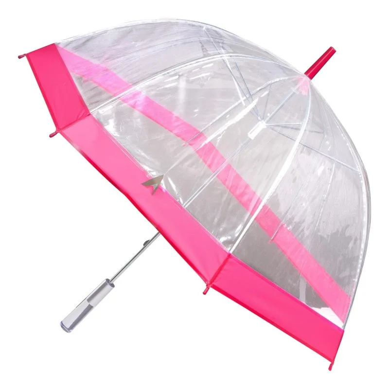 Parapluie cloche dôme transparent modèle rose