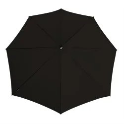 Parapluie tempête aérodynamique noir - Armature grise