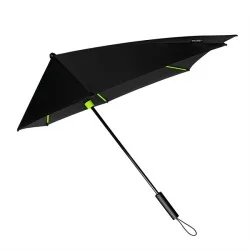 Parapluie tempête aérodynamique noir - Armature verte