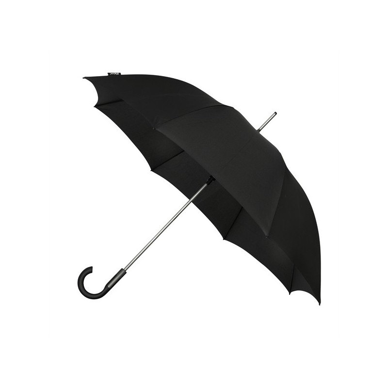 Parapluie de golf de luxe Falcone noir manche aluminium nickel foncé