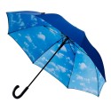 Parapluie de golf Falcone double couverture motif nuage bleu uni