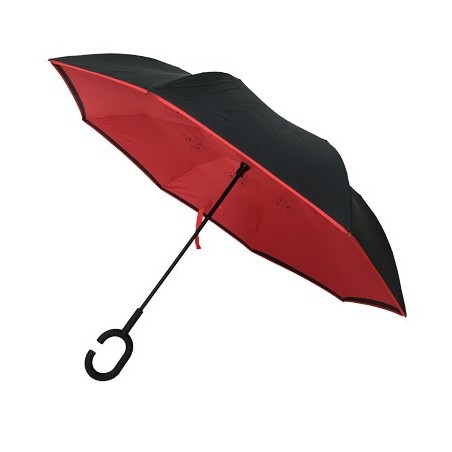 Parapluie inversé manuel Vipluie rouge et noir
