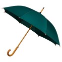 Parapluie vert automatique Falconetti manche et poignée canne bois