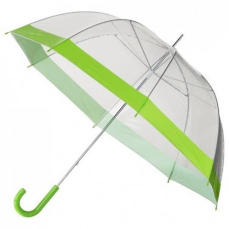 Parapluie transparent enfants - bordure verte