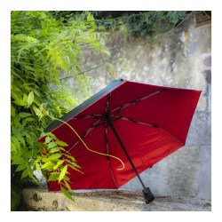 Parapluie pliant résistant au vent ouverture/fermeture automatique anti UV - rouge noir