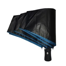 Parapluie pliant résistant au vent ouverture/fermeture automatique anti UV - bleu noir