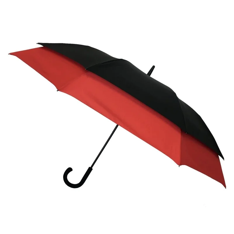 Parapluie 2 personnes double extension automatique - noir rouge