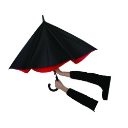 Parapluie 2 personnes double extension automatique - noir rouge