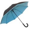 Grand parapluie automatique résistant au vent double toile turquoise