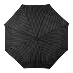 Parapluie pliant miniMax recourbé noir rayé automatique résistant au vent