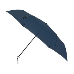 Parapluie pliant de voyage bleu foncé manuel droit résistant au vent