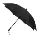 Parapluie de voyage noir manuel droit résistant au vent