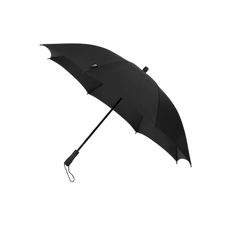 Parapluie de voyage noir manuel droit résistant au vent
