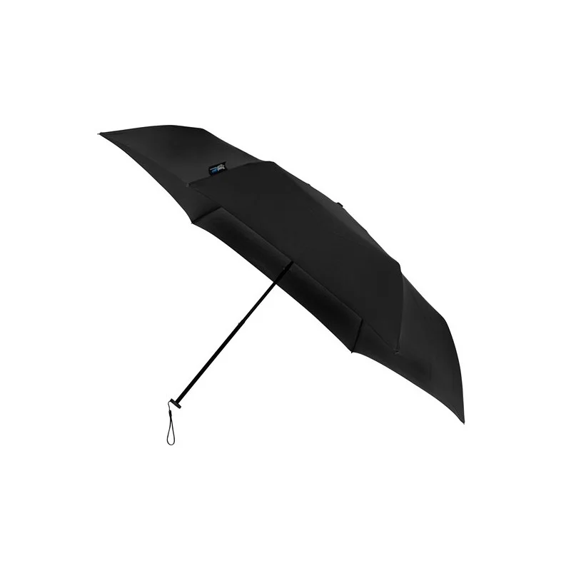 Parapluie pliant de voyage noir manuel droit résistant au vent