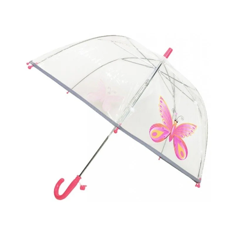 Parapluie enfant transparent papillon