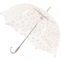 Parapluie transparent femme résistant au vent ouverture automatique motif constellation