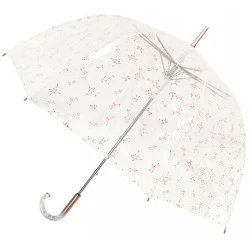 Parapluie transparent femme résistant au vent ouverture automatique motif constellation