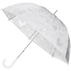 Parapluie transparent femme Falconetti blanc manuel