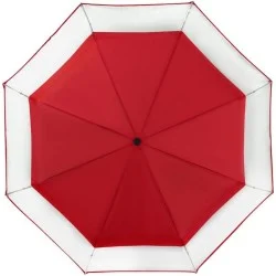 Parapluie transparent Falconetti pliant résistant au vent - rouge