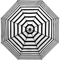 Parapluie cloche transparent Falconetti automatique - poignée recourbée - contour floral