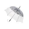 Parapluie transparent paisley noir