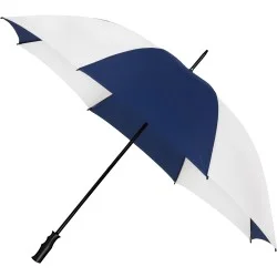 Parapluie de golf manuel bleu/blanc résistant au vent
