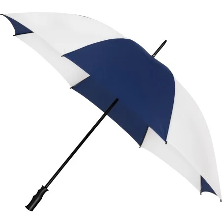 Parapluie de golf manuel bleu/blanc résistant au vent
