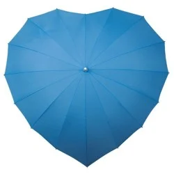 Parapluie forme de coeur bleu ciel