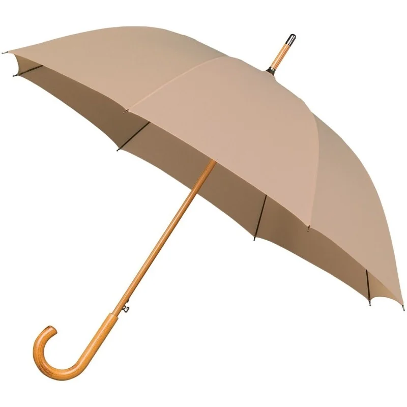 Parapluie Falcone beige automatique manche bois