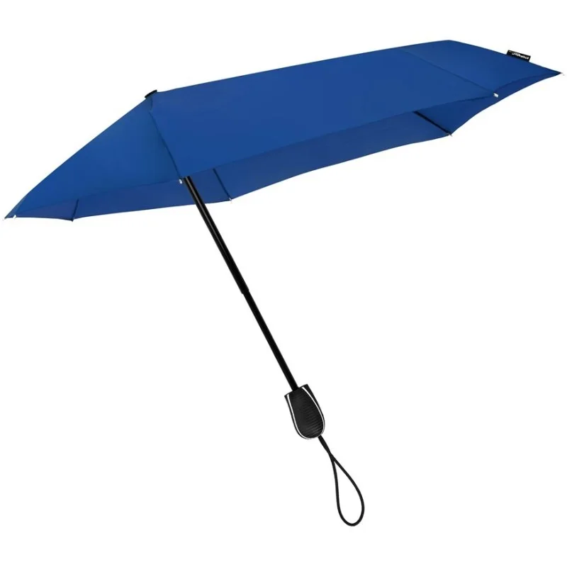 Parapluie pliant tempête Stormini aérodynamique bleu